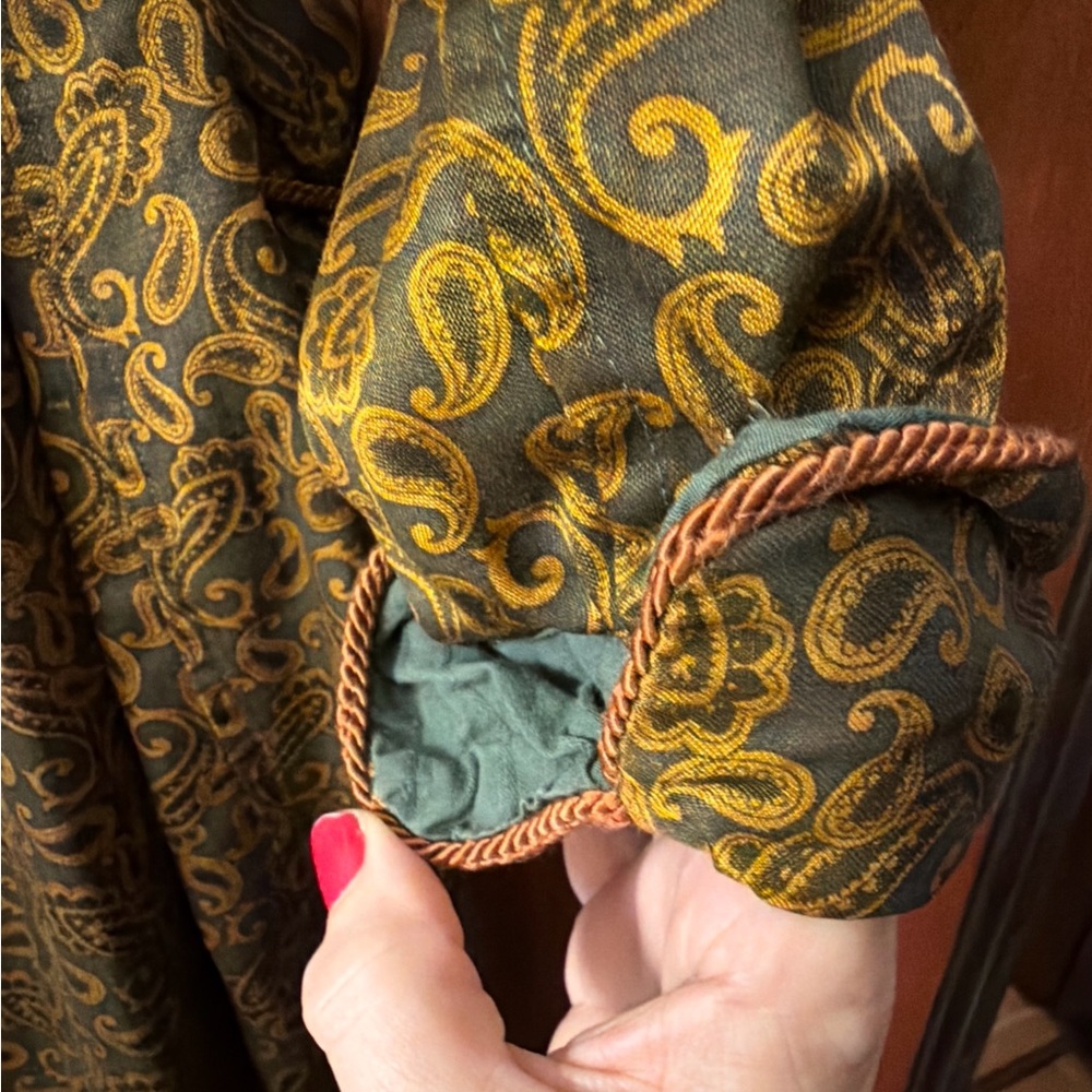 Vintage Creation 60’s/70’s Lordy Paris Paisley Smoking Jacket Robe Unisex - Picture 4 of 16